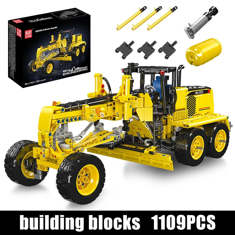 Mould King Technical Car Toys The MOC GD655-6 Motor Grader