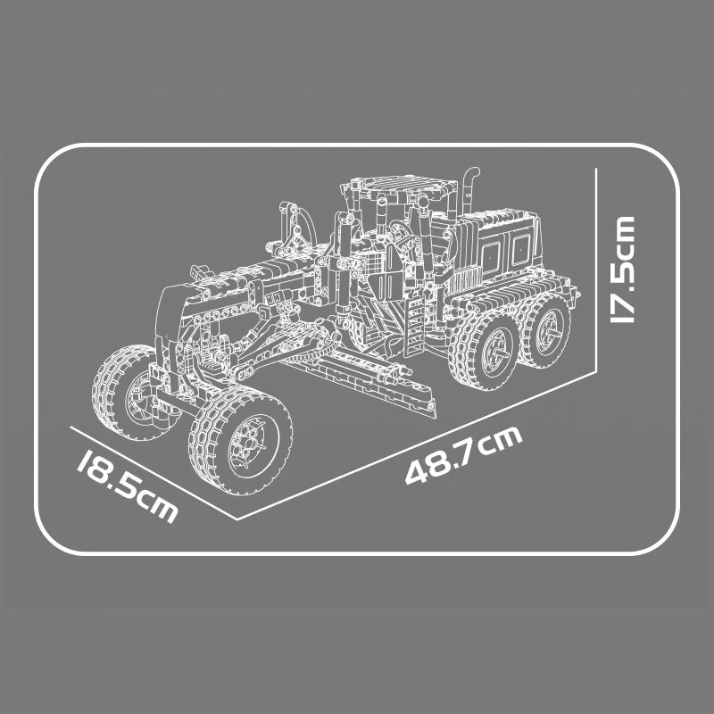 Mould King Technical Car Toys The MOC GD655-6 Motor Grader