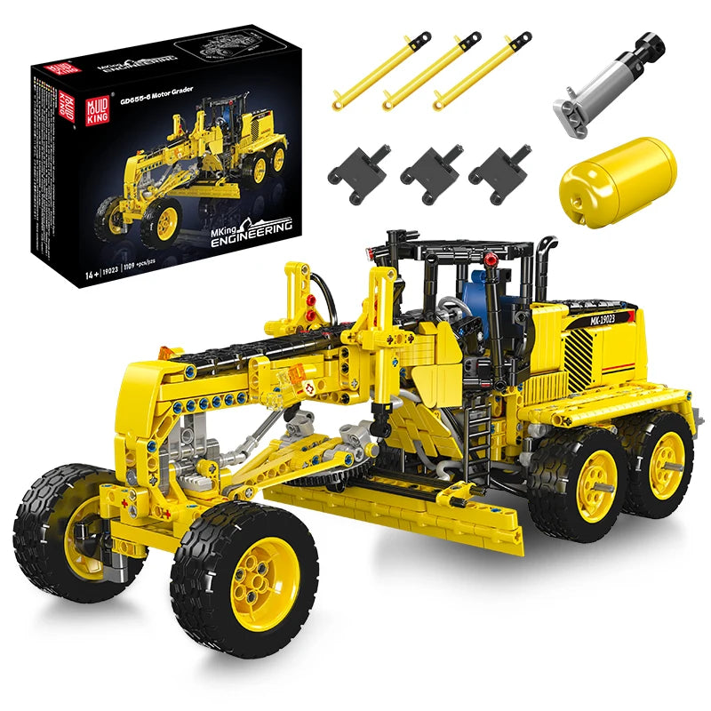 Mould King Technical Car Toys The MOC GD655-6 Motor Grader