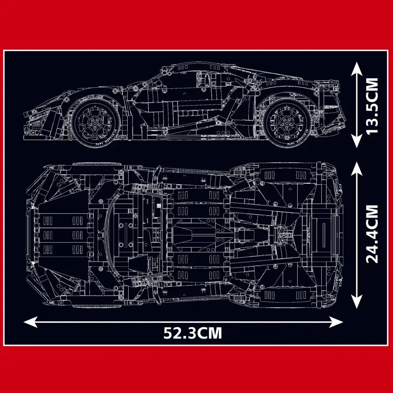 Mould King The APP& RC Red Lyken Sport Racing Car
