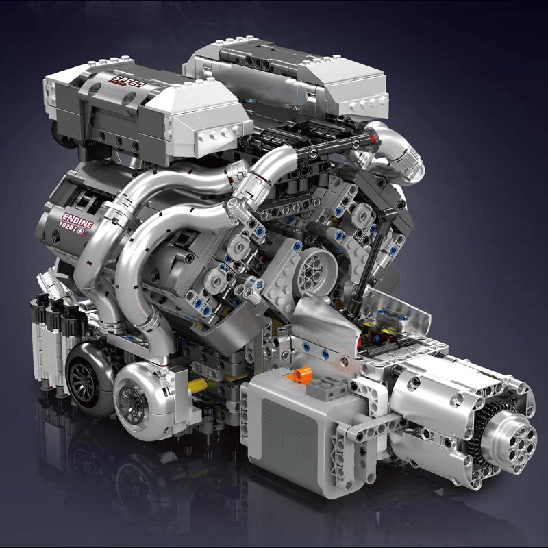 Mould King The Motorized Supercar W16 Engine + Transmission