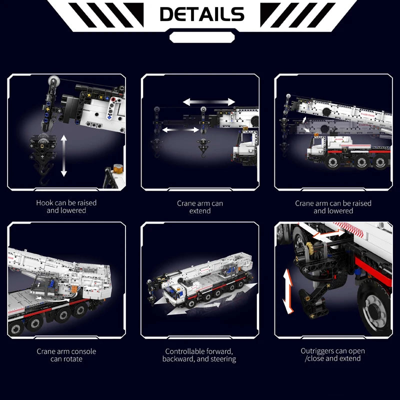 Mould King Car Toys The RC Motorized LTM 1110 Crane