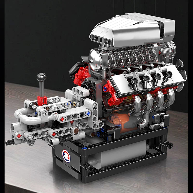 Mould King Toys Model The Motorized V8 Engine+Transmission
