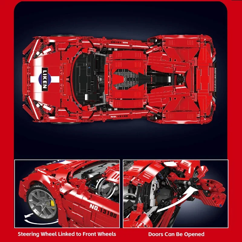 Mould King The APP& RC Red Lyken Sport Racing Car