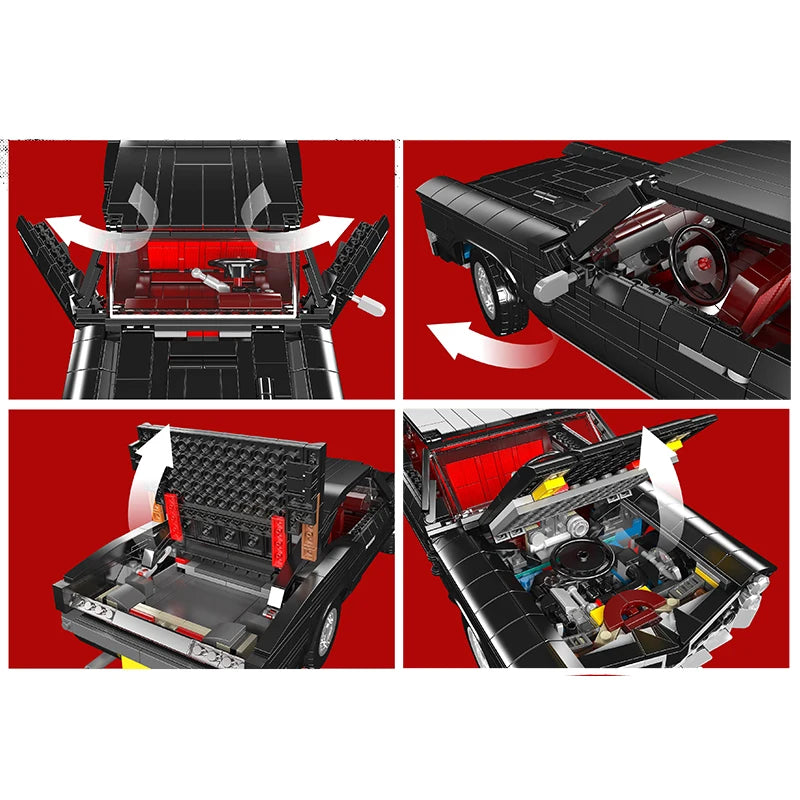 Mould King Technical Car Black GTO Racing