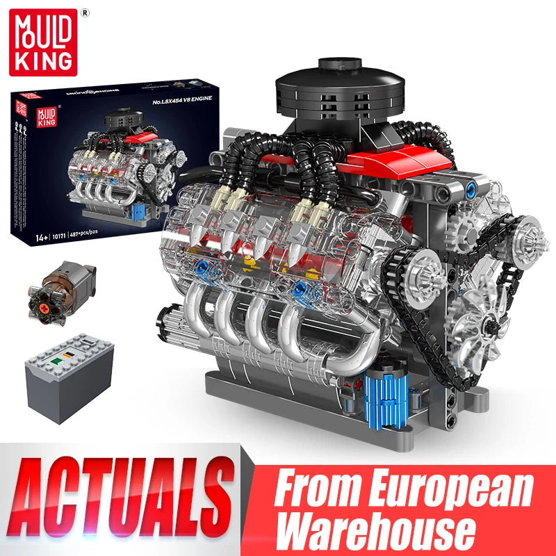 Mould King Toys The Motorized LSX454 V8 Engine