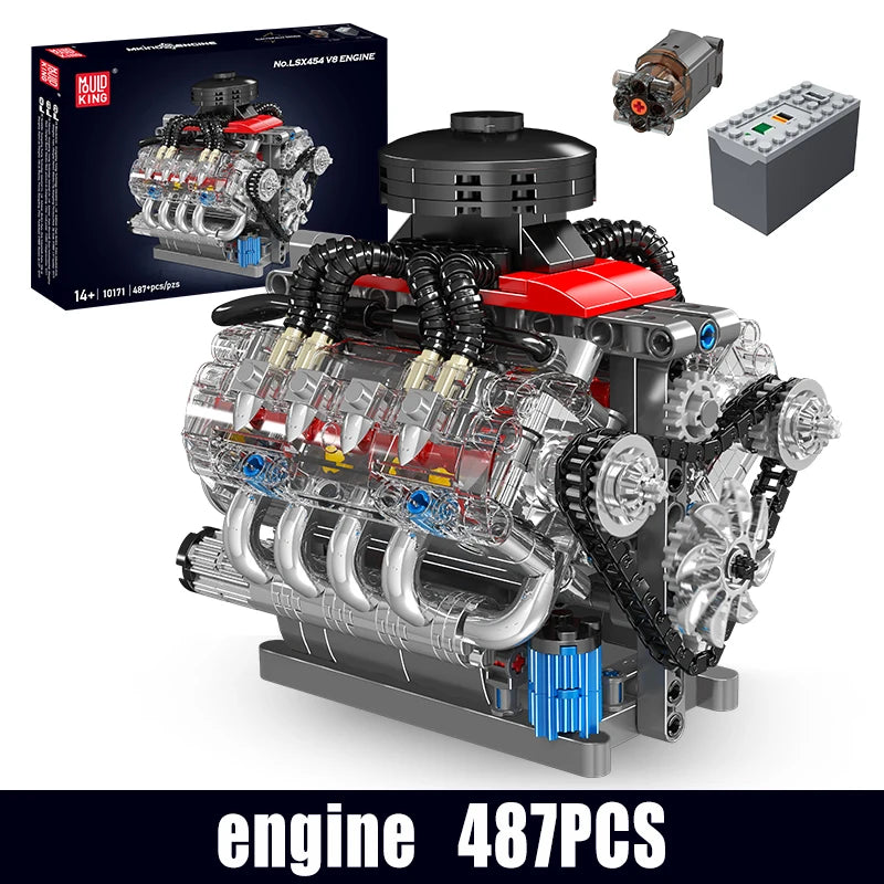 Mould King Toys The Motorized LSX454 V8 Engine