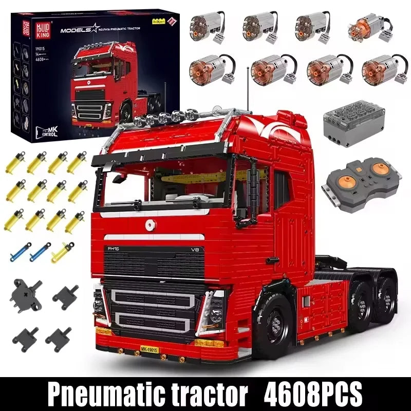 Mould King Technical Car Control Tractor Truck Model Assembly Bric