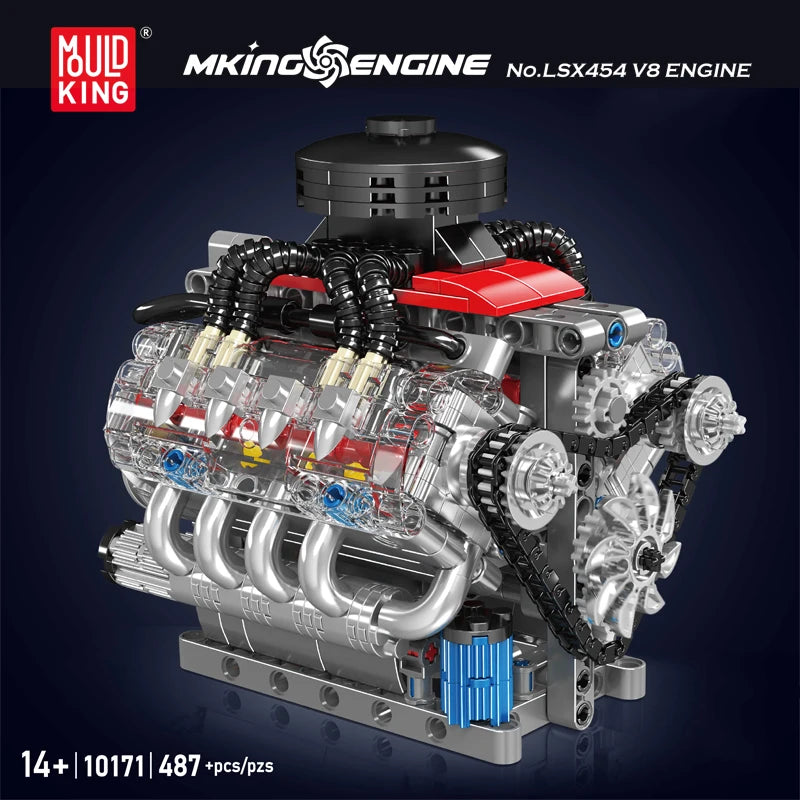 Mould King Toys The Motorized LSX454 V8 Engine