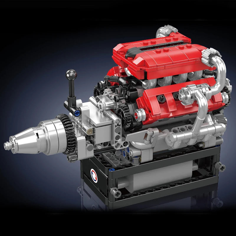 Mould King Engine Toys The Motorized FE Sports Car V8 Engine