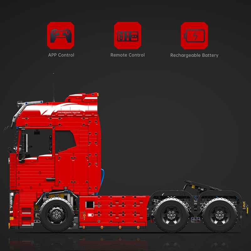 Mould King Technical Car Control Tractor Truck Model Assembly Bric