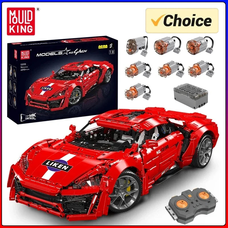 Mould King The APP& RC Red Lyken Sport Racing Car